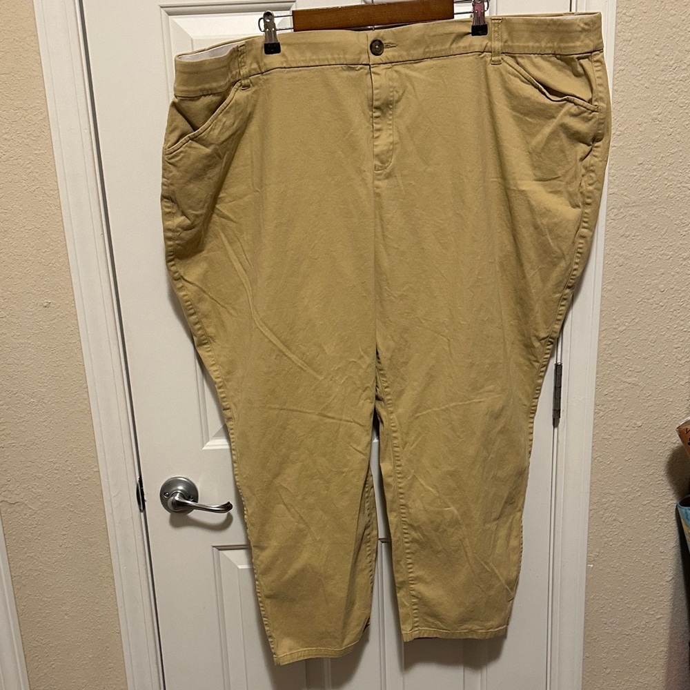 Lane Bryant Women's Tan Cropped Pants